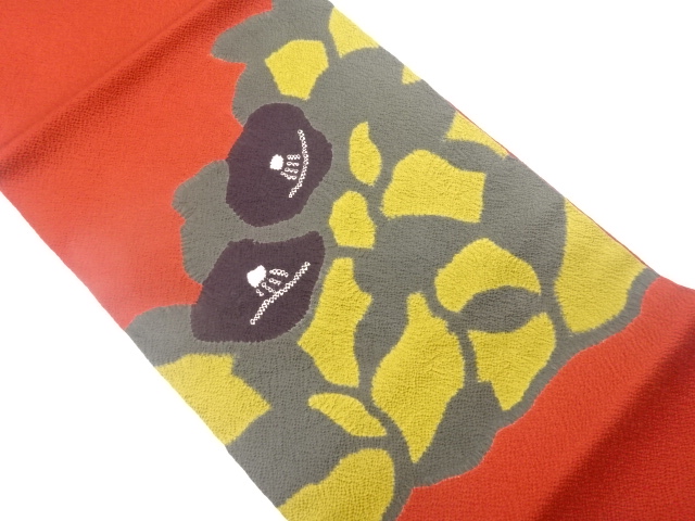 JAPANESE HIRAKI NAGOYA OBI / SHIBORI / FLOWER